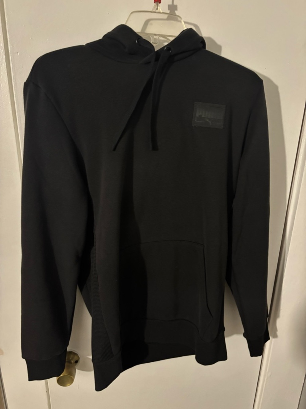 Puma Black Pullover Hoodie with Subtle Logo Patch